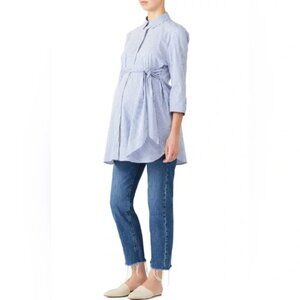 Isabella Oliver Maternity Blue Dora Shirt Size UK 3 (US 8)